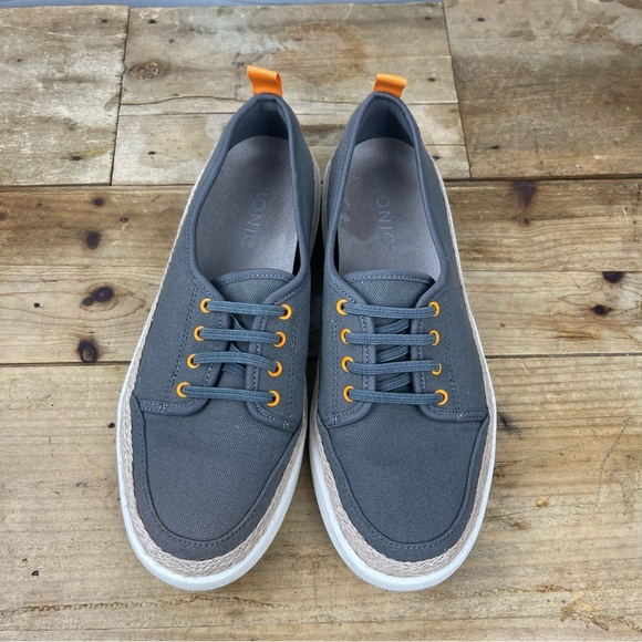 Vionic Jovie Lace-up‎ Canvas Sneaker - Charcoal - Women's Size 6.5 - Picture 3 of 13